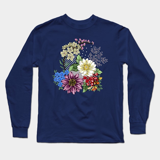 hand drawn floral Long Sleeve T-Shirt by bless2015